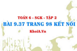 Bài 9.37 trang 98 Toán 6 Tập 2 Kết nối tri thức